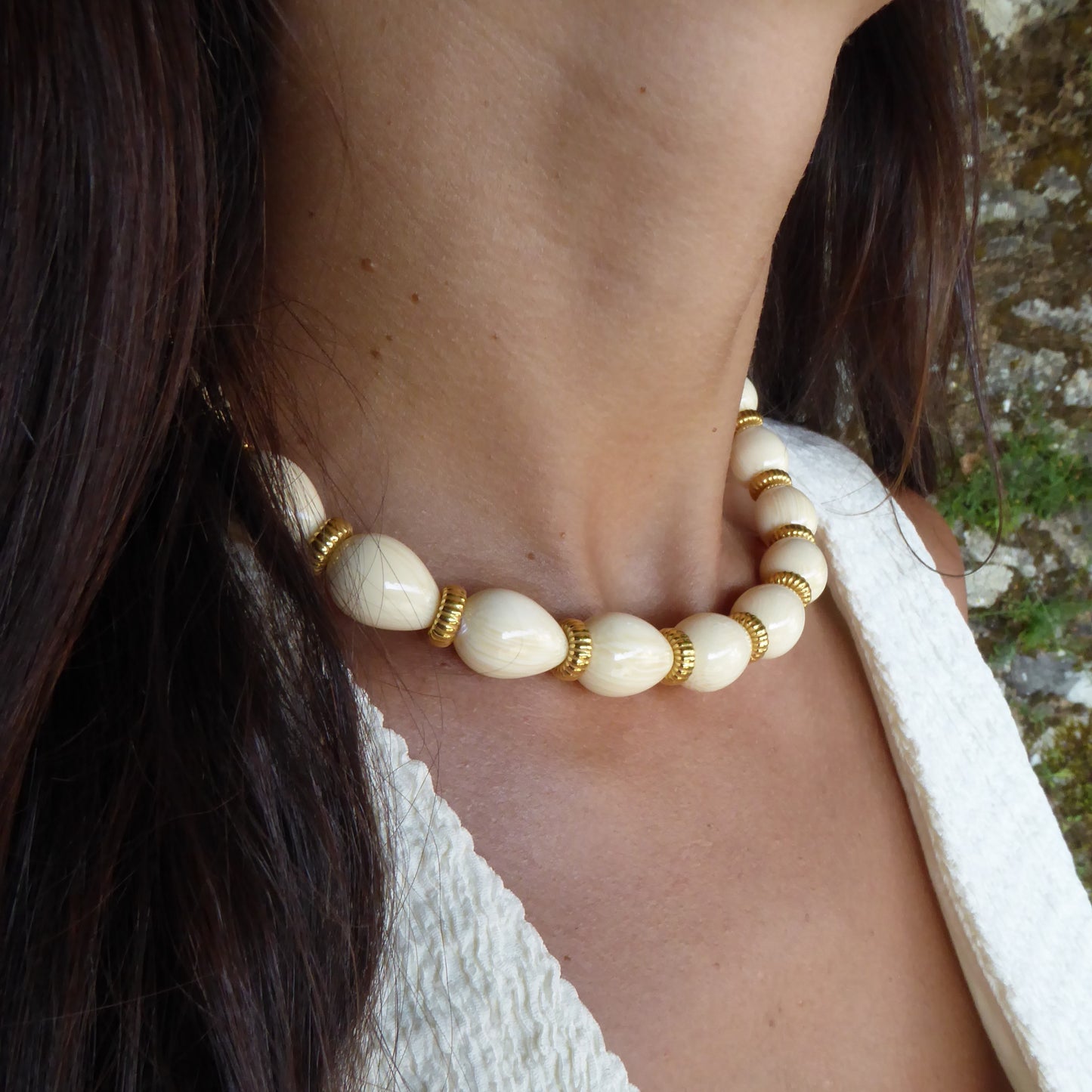 La Différence Ivory Drop Necklace