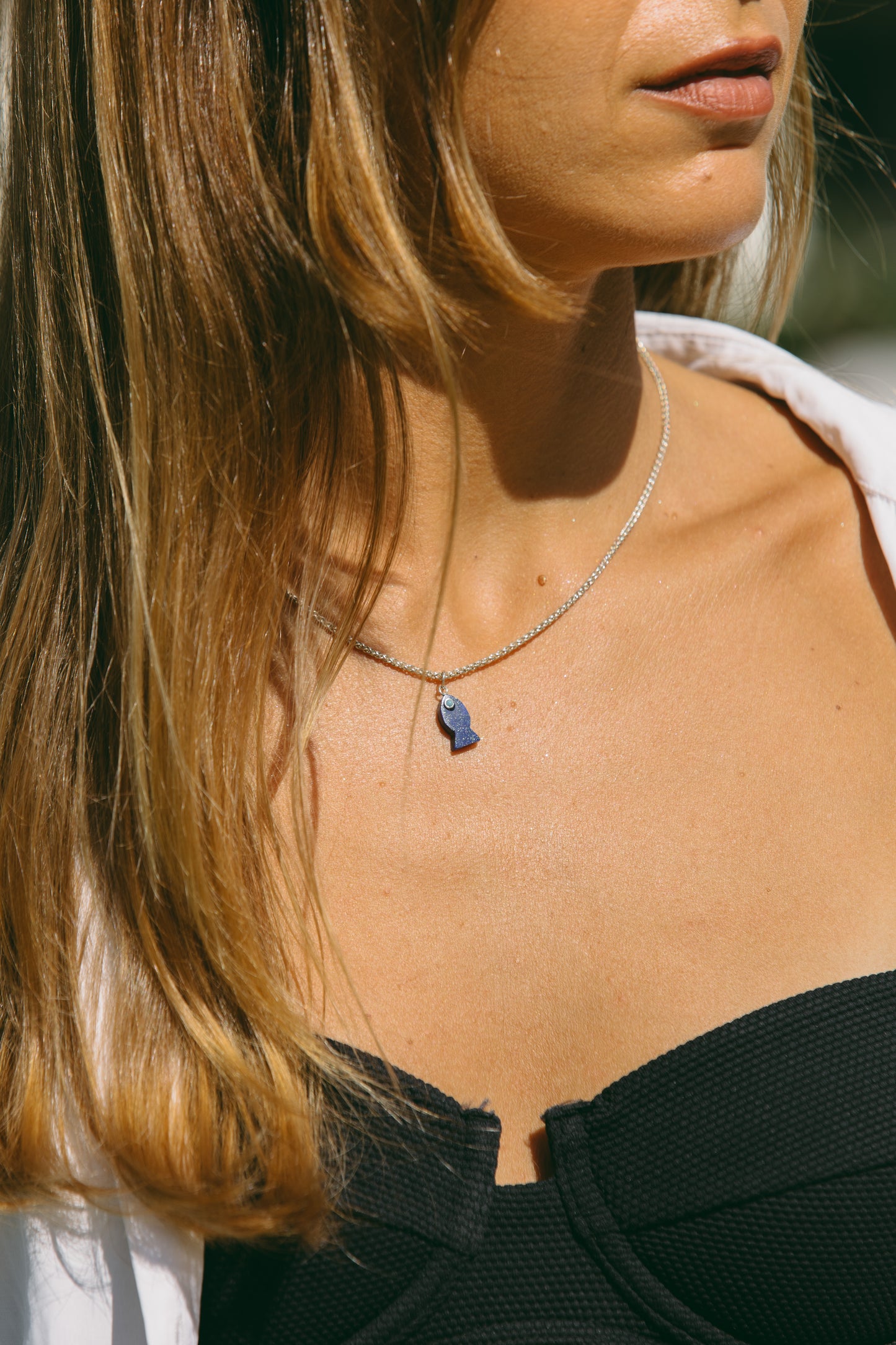 Little Blue Fish  Charm