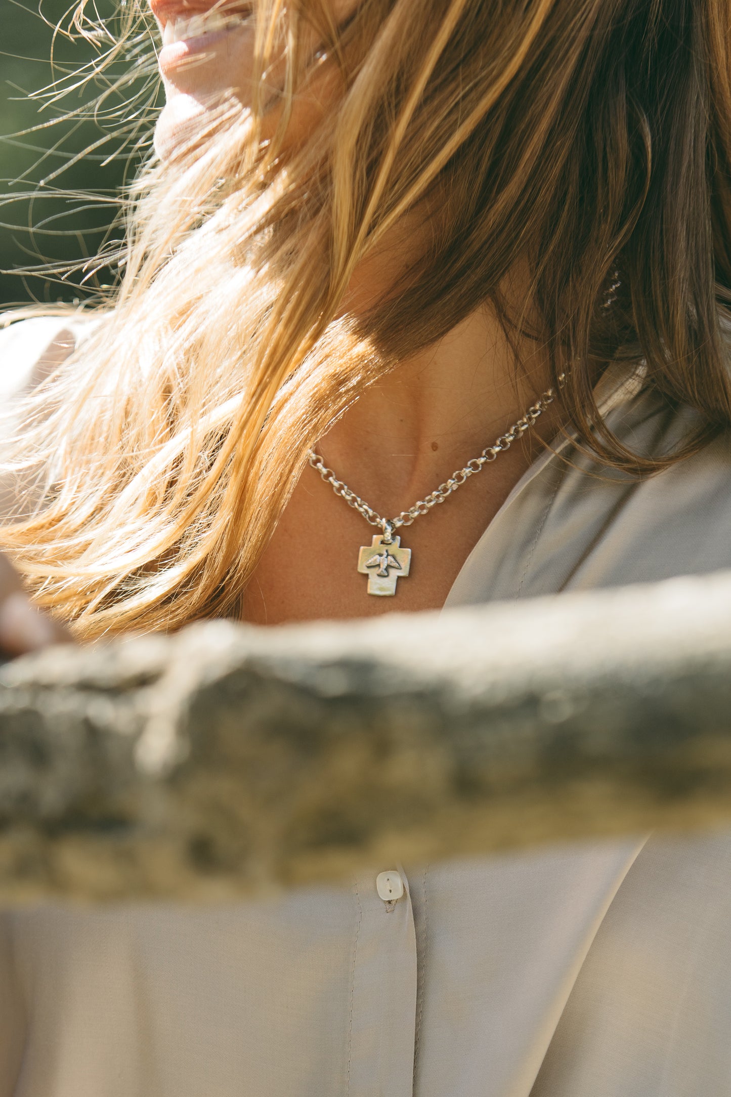 Holy Spirit Cross Pendant