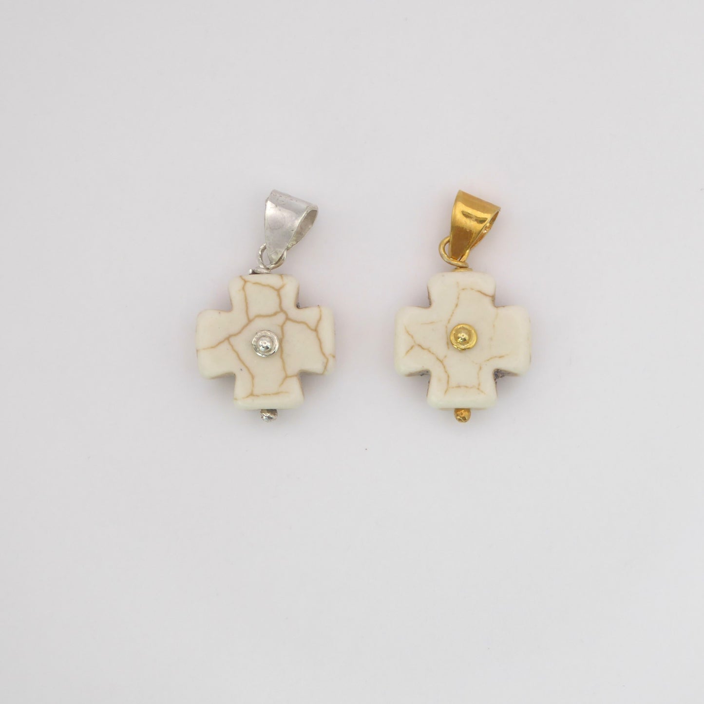 Mini Cross Pendant with Silver Detail