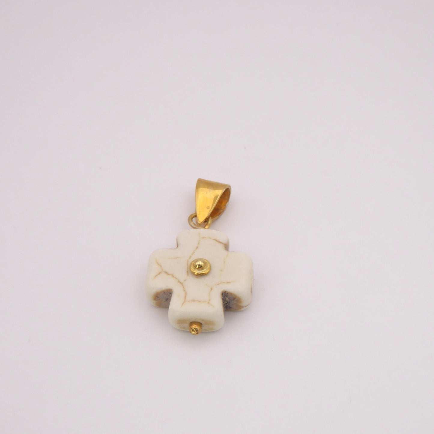 Mini Cross Pendant with Silver Detail