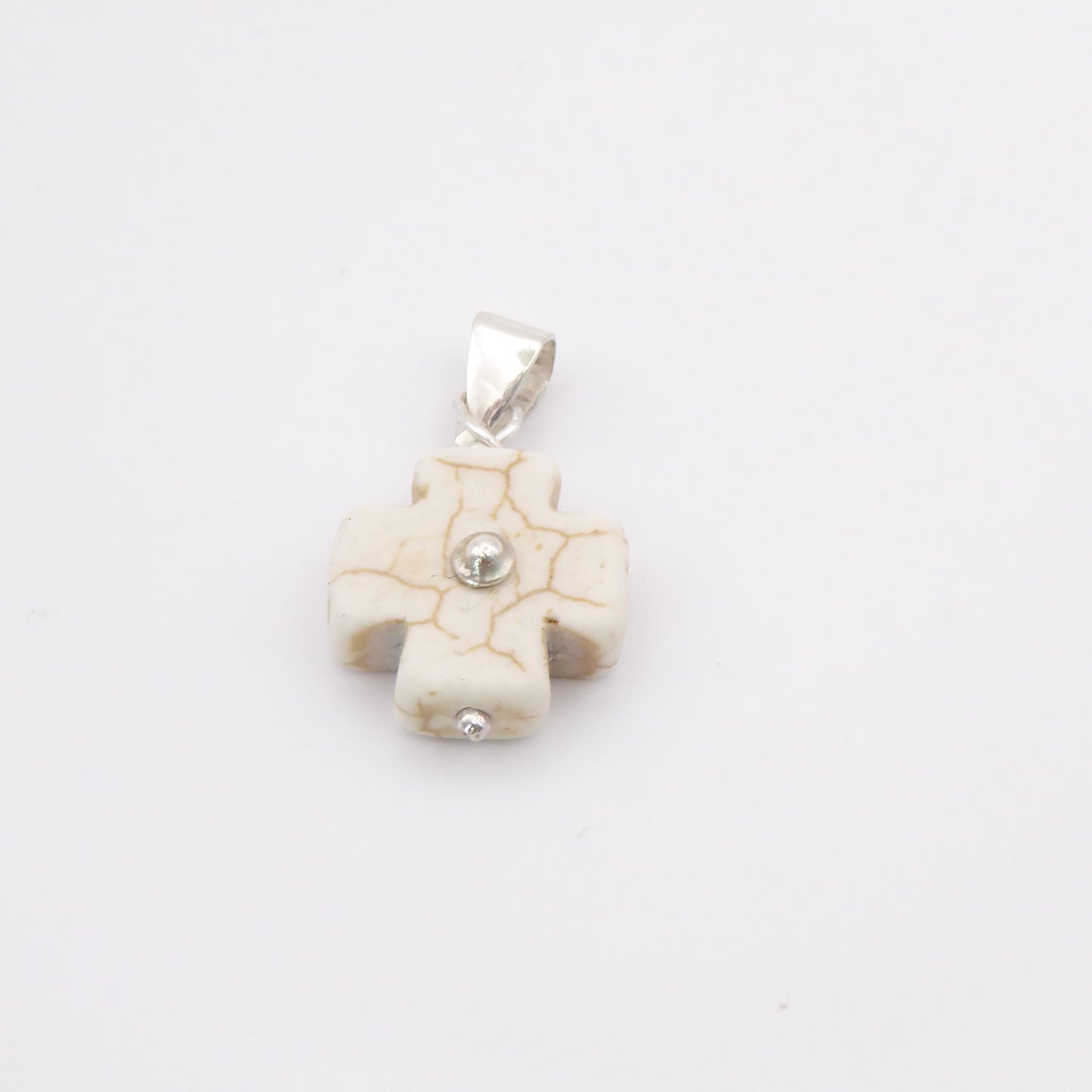 Mini Cross Pendant with Silver Detail