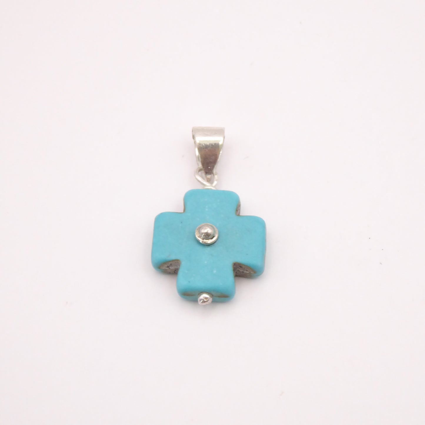 Mini Cross Pendant with Silver Detail