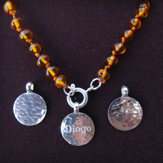 Personalized Silver Baby Pendant