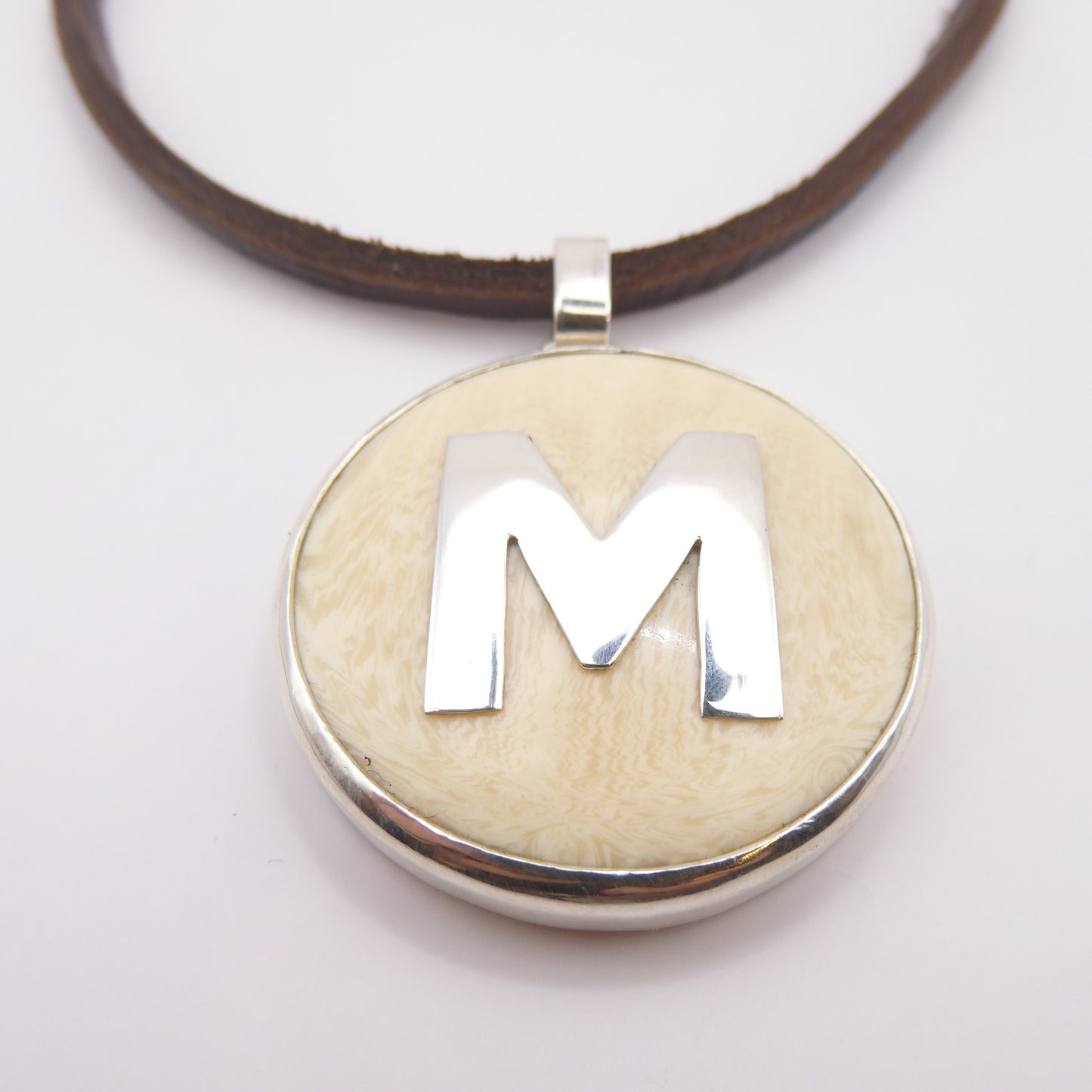 Ivory Initial Pendant