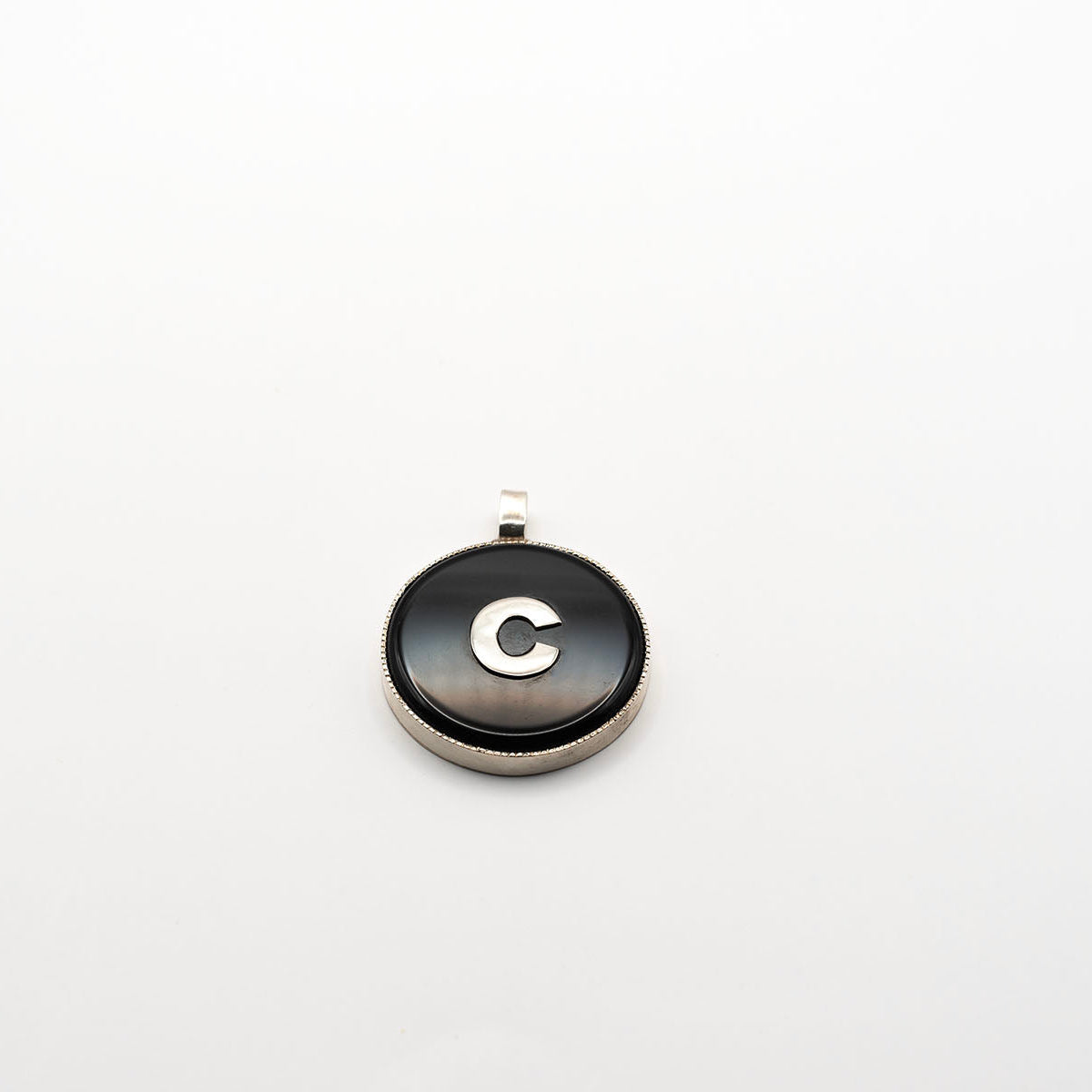 Onyx Initial Pendant